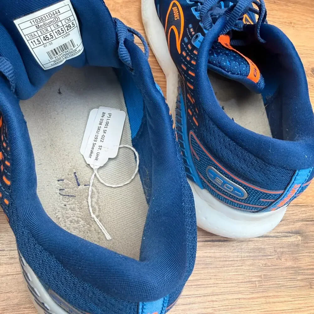Brooks Glycerin 20 men size 11 Blue Blue Running Walking Shoes